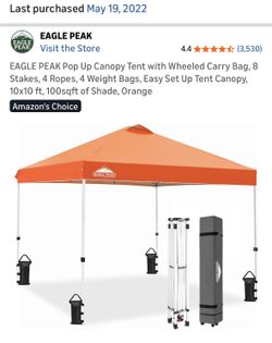Canopy Tent With 1 Wall And Weights