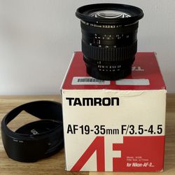 Vintage Tamron Lens for both Film Photography & Autofocus Systems 19-35mm F3.5-4.5 AF Full Frame Lens for Nikon AF-D