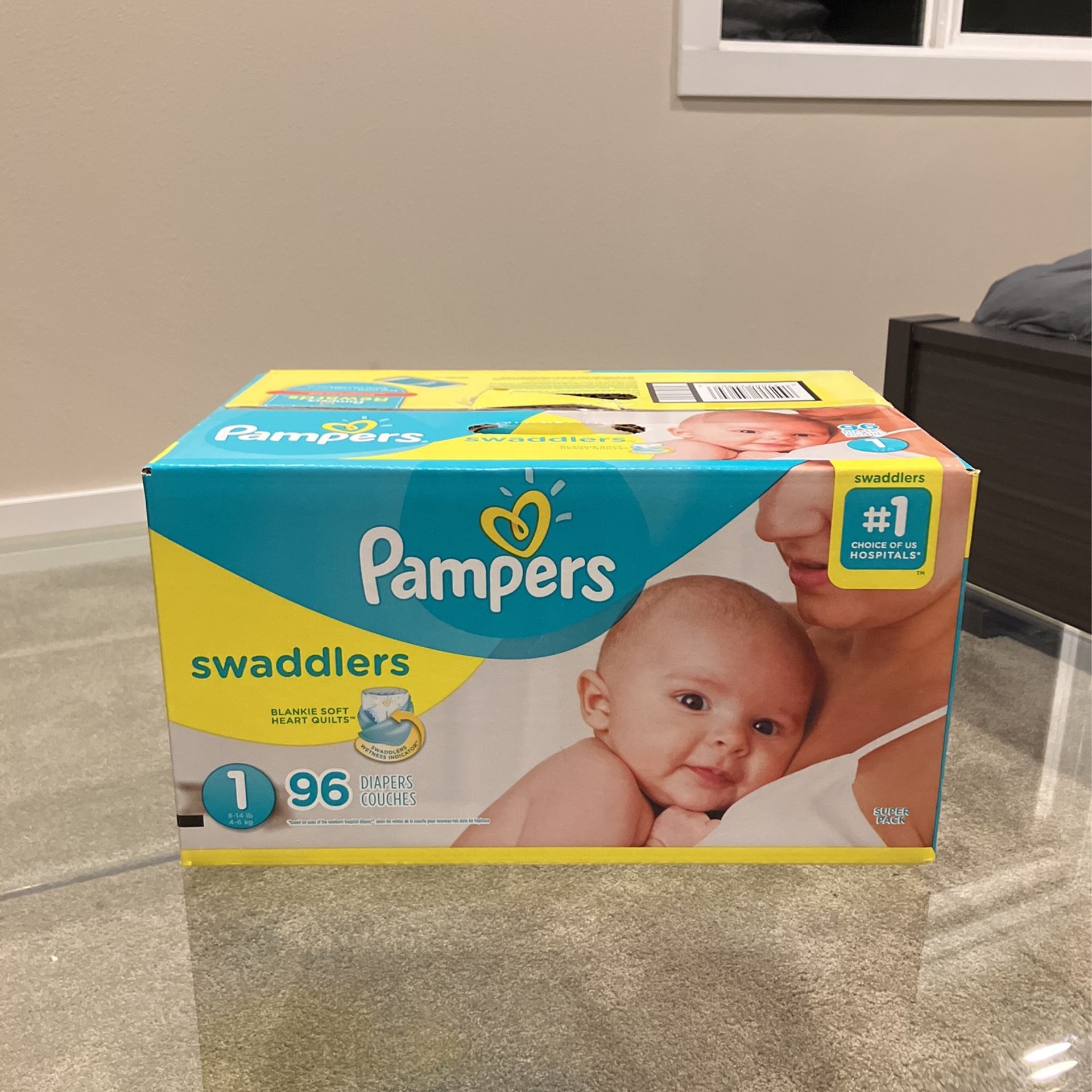 Pampers Swaddles, 96 Ct, Size 1