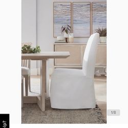 10 new /in box White Long Slipcover for  parson Chair $65 Each