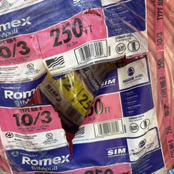 New Romex Wire 10/3 250ft