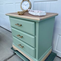 Solid Wood Refinished Nightstand/End Table