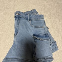 Women Cargo Denim Shorts 