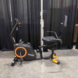 XVGVSV Black Recumbent Exercise Bike with Digital Display