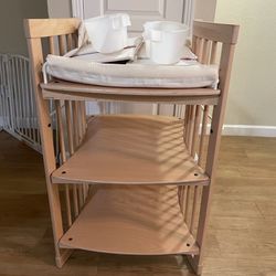 Stokke Natural Baby Changing  Station Converts To Desk