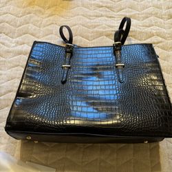 Laptop Crocodile Pattern Handbag 