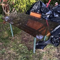 Free Glass Top Metal Table