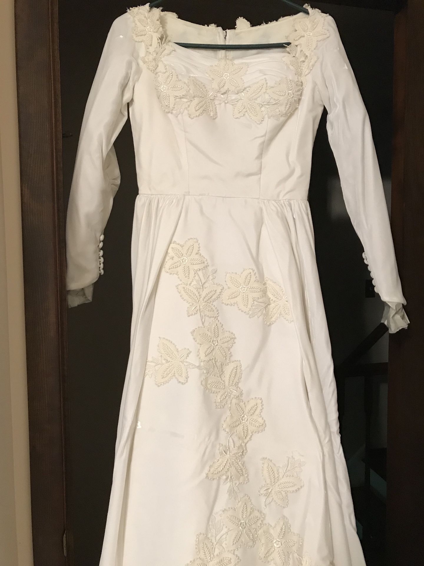 Vintage velvet wedding dress