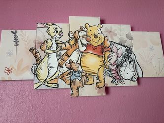 Winnie the Pooh 5-Panel Canvas Wall Art
