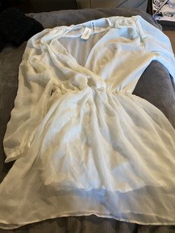 White sheer dress - medium