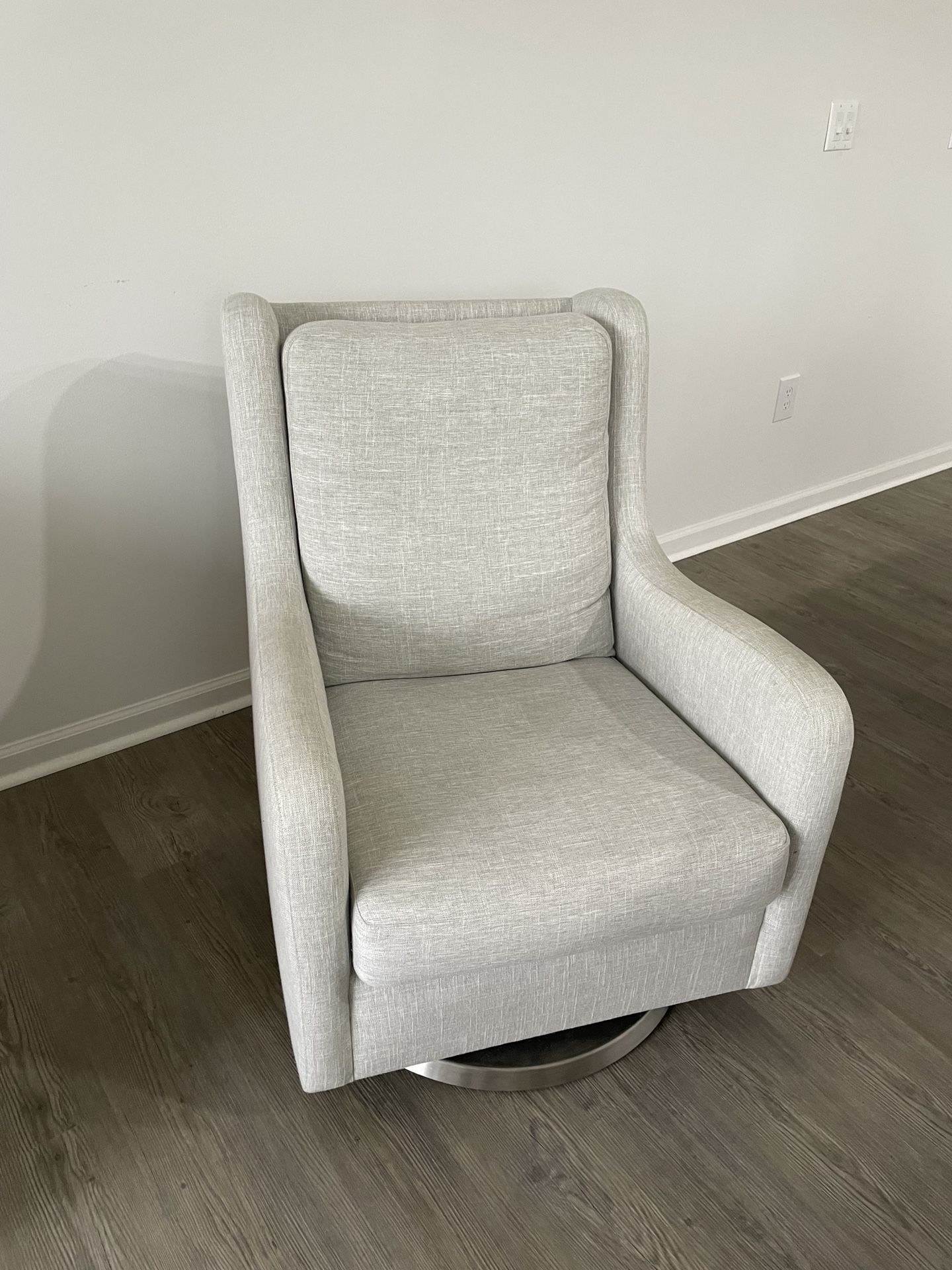 Beige/Gray Nursery Chair Recliner