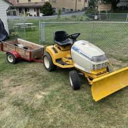 Garden tractor with snow plow for sale sale
