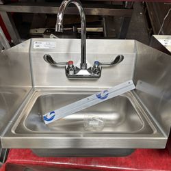 New 17” Hand Was Sink NSF Commercial Stainless Steel Wall Mount With Faucet And Drain It’s Available!!!