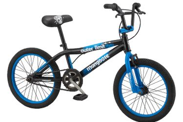Mongoose Outer Limit BMX Bike – 20” Wheels – Freestyle Pegs – Black/Blue – Used