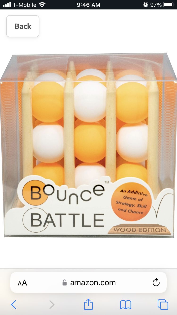 NEW Bounce Battle Wood Frame Ball Game Challenge Strategy Skill Toy
