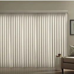 3.5" Width Slats Light Filtering 78" W X 84" Height Cordless Vertical Blinds In White 