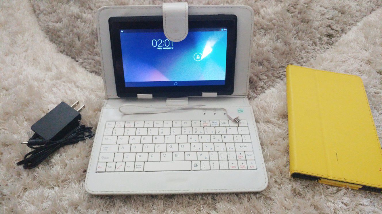 Tablet with keyboard and case