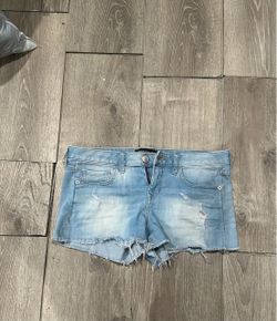 Express Jeans Distressed Denim Cutoff Shorts