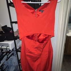 French Connection Red Cutout Dress 