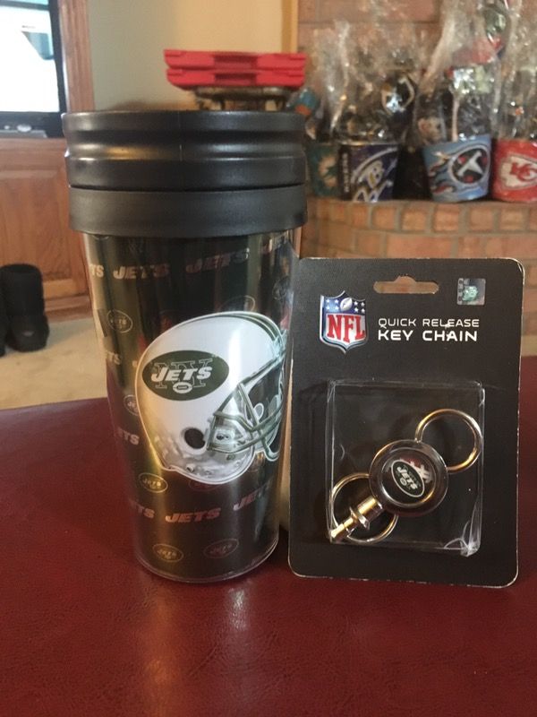 New York Jets cup and quick release keychain
