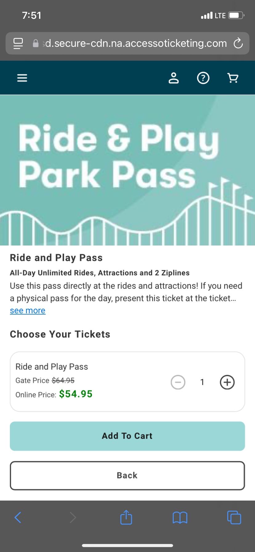 (2 FOR 60) Belmont Park All Day Ride & Play Passes