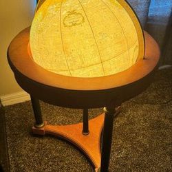 Vintage Replogle Heirloom Globe Lamp with Rolling Base 31”tall and 22”wide 16”Diameter Just $150 xox