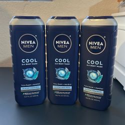 Nivea Men BodyWash Cool 3 In 1 3for $9