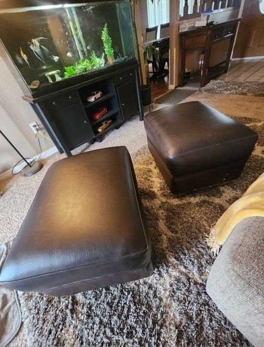Leather Ottoman
