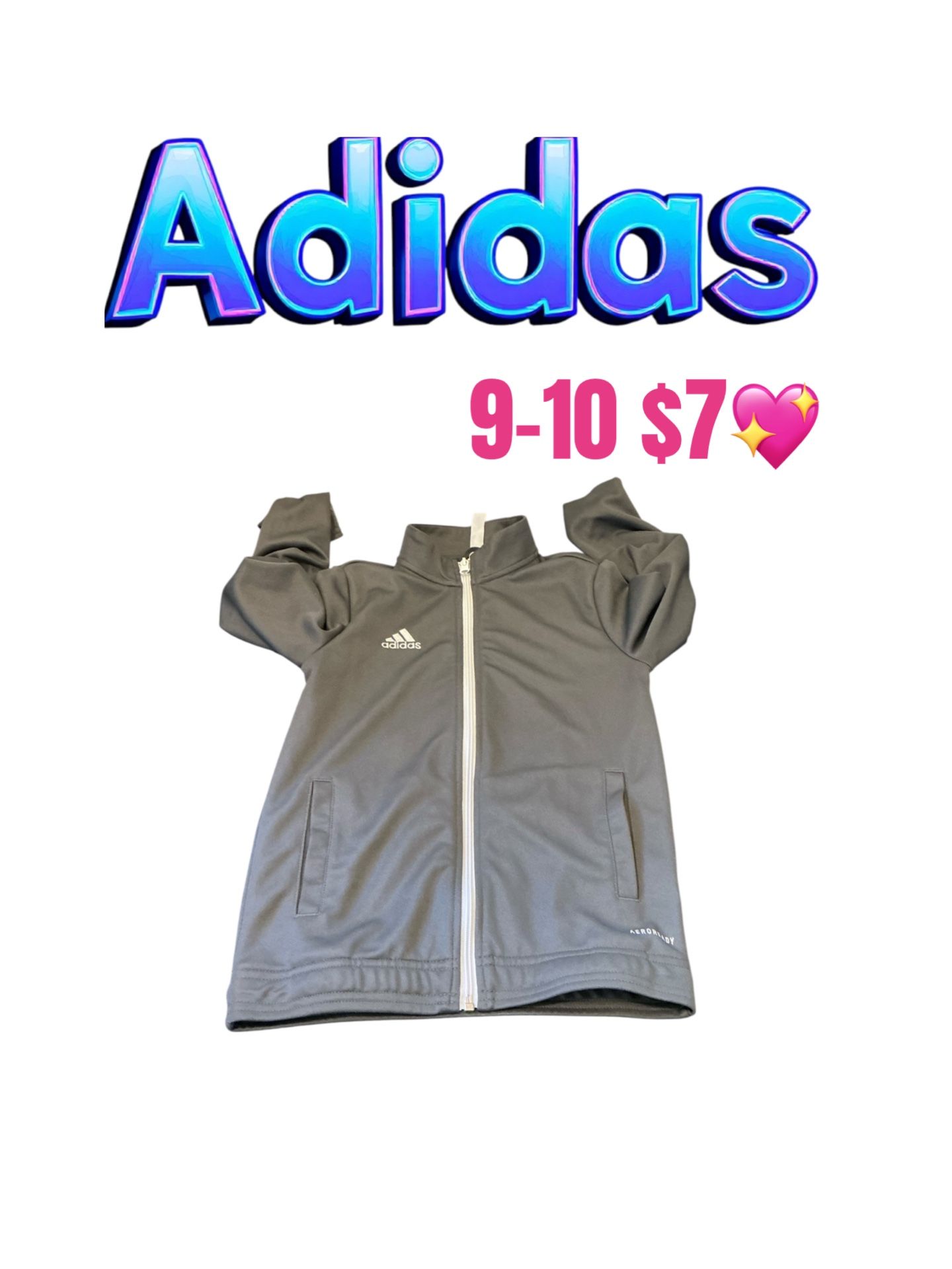 ADIDAS BOYS JACKET SIZE 9-10 EXCELLENT CONDITION 💖💖
