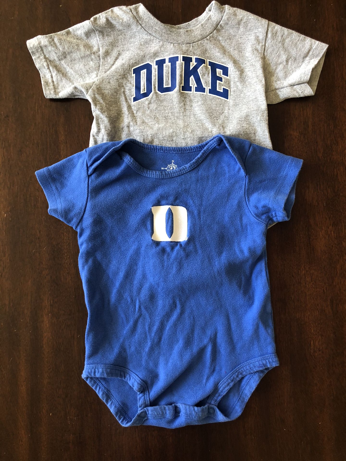 12 Month Duke University Baby Onesies