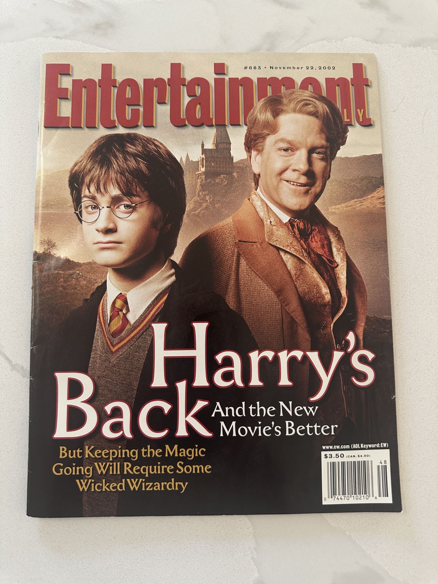 Harry Potter Collectibles 3x Magazines 1x Hedwig Plush 1x Ron Weasley Figurine