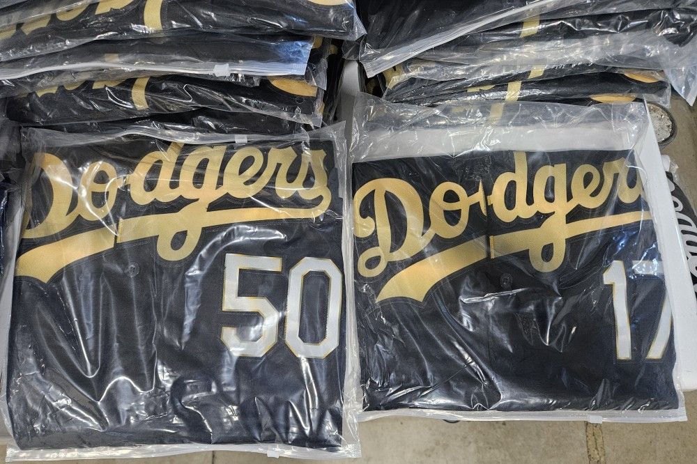 BLACK & GOLD OHTANI OR BETTS BASEBALL DODGERS JERSEY MEN'S