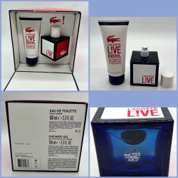 New LACOSTE LIVE POUR HOMME SET 100 Ml & Shower Gel Perfect For Valentine’s Day ❤