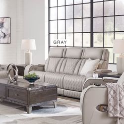 Genuine Leather Power Reclining Sofa Or Love Seat Your Choice