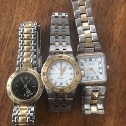 3 vintage ladies watches