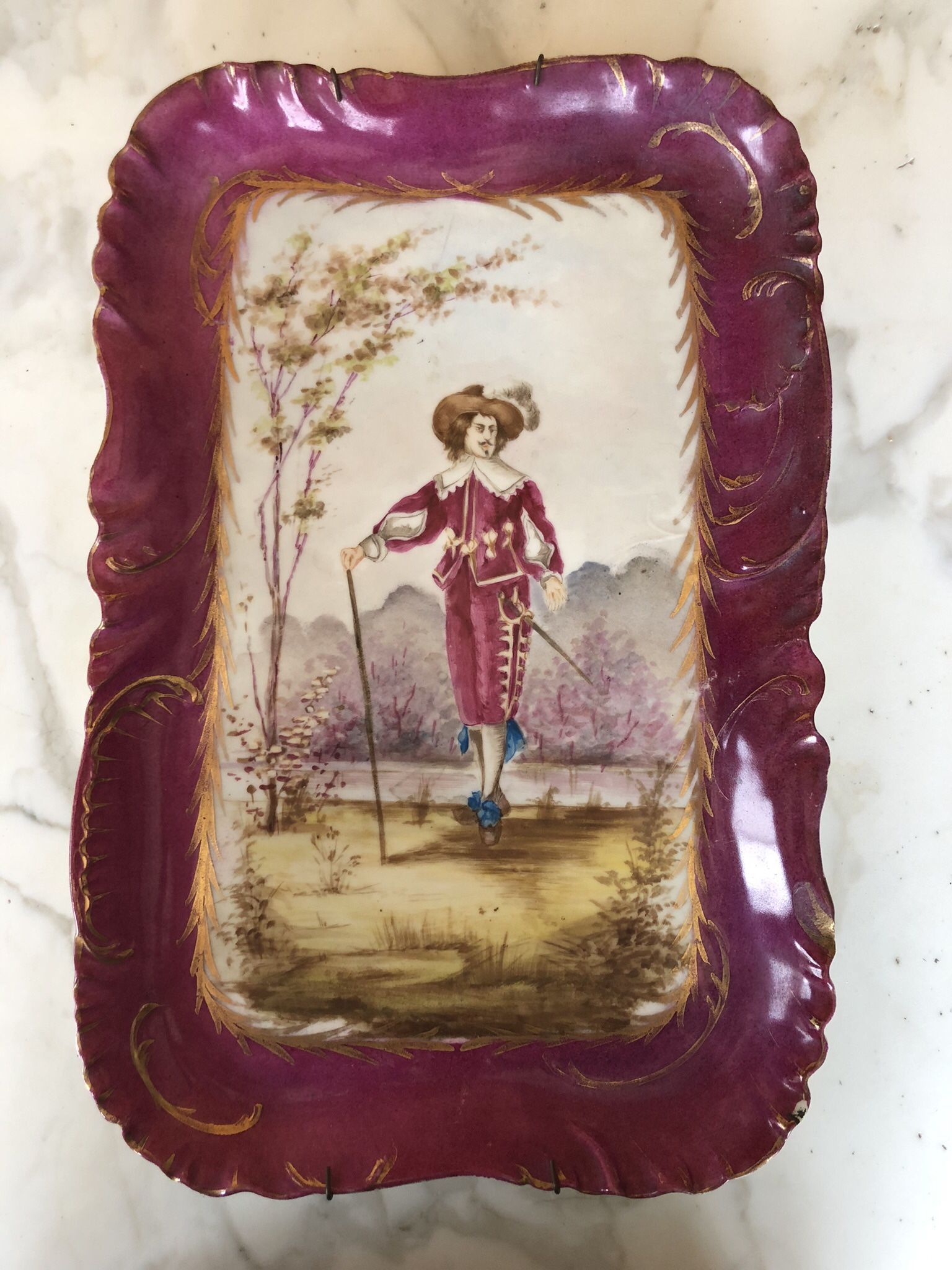 French antique plate