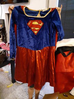 Super girl costume size 10with boots