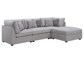 Cambria Grey 4-piece Modular Sectional Sofa