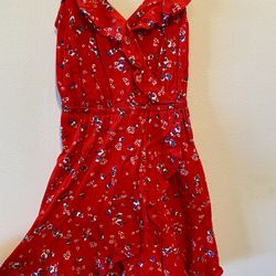 Express Red Floral Mini Dress