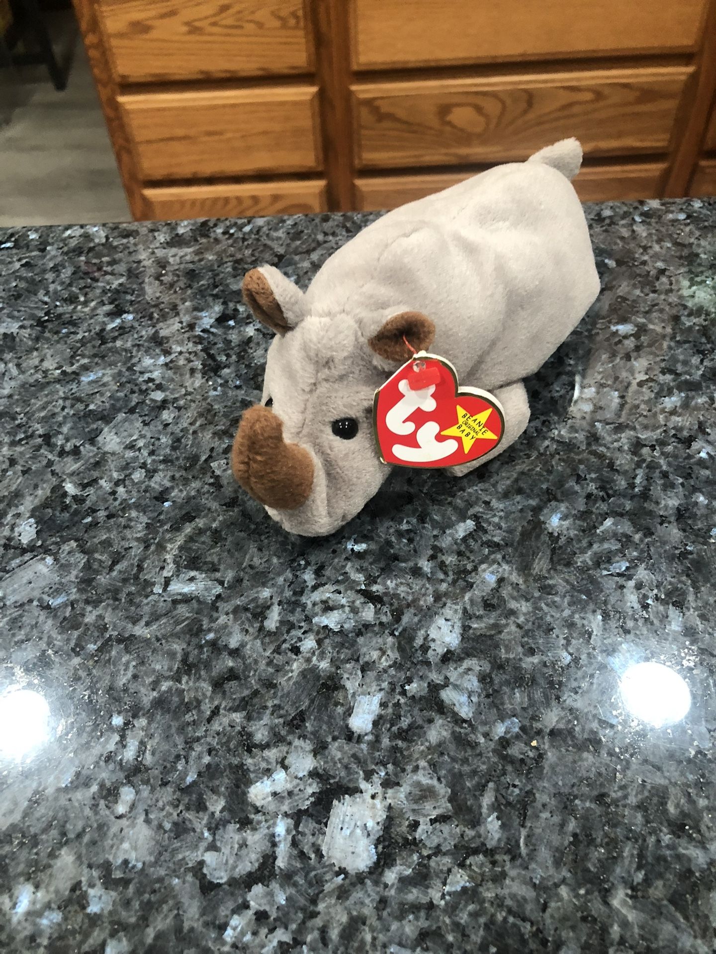 Ty Beanie Babie “Spike” Rhino 1996.  Brand New Size 7 inches Tall . Brand New With Tags 