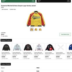 Supreme®/Mitchell & Ness®  Sequin Logo Varsity Jacket