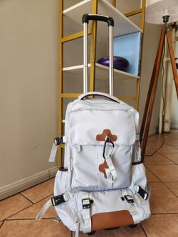 Stylish Getaway Travel Carry-On Luggage Backpack with Trolley Wheels