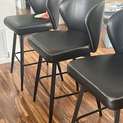 Tall Counter Chairs black 