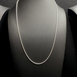 925 Silver Rope Necklace 24”