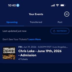 Chris Lake June 19th - 4 Tickets. Ready To Deliver 