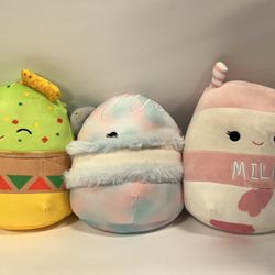 3 squishmallow 8”