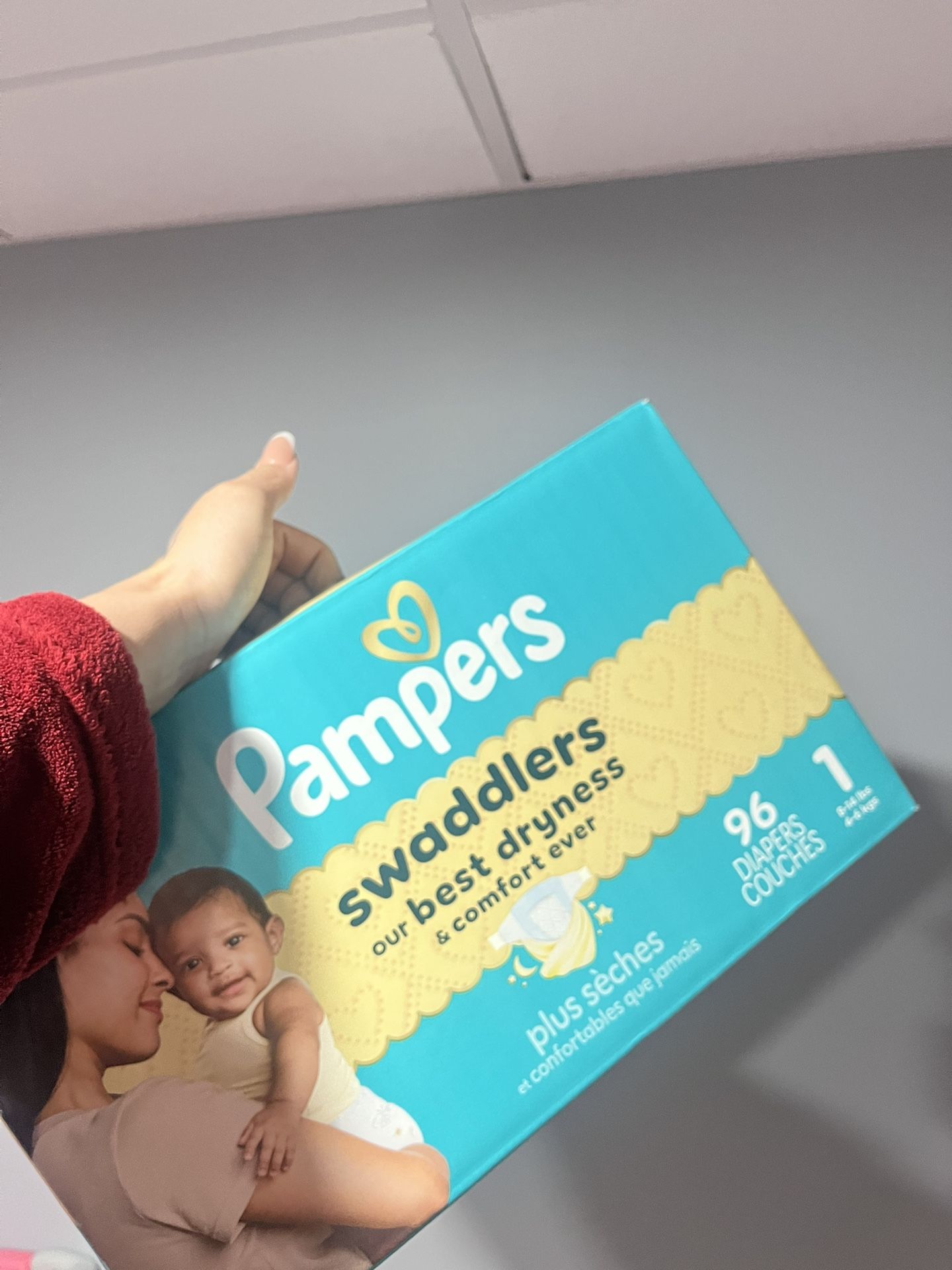 size 1 pampers 96 count