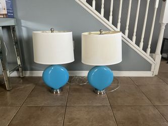 Teal lamps 
