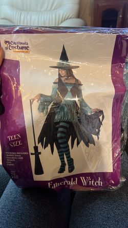 Teen Emerald Witch Halloween Costume