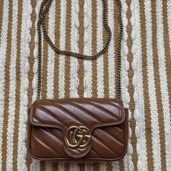 Gucci Mini Marmont Cognac In Color 